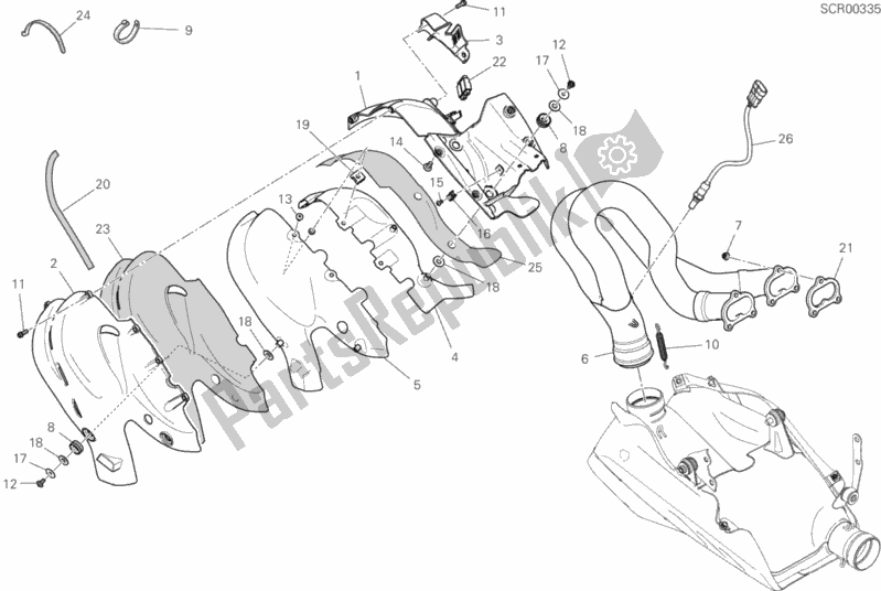 All parts for the 31b - Exhaust System of the Ducati Streetfighter V4 S USA 1103 2020